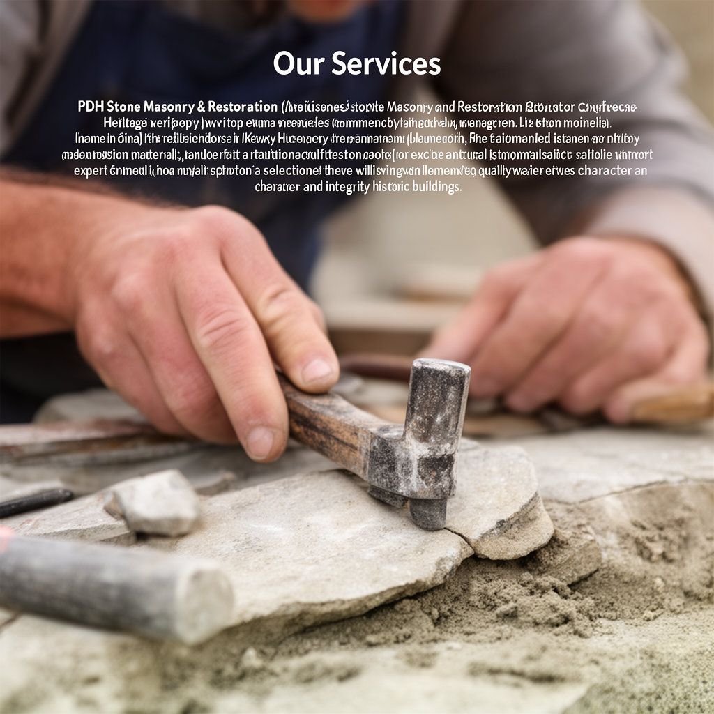PDH Stone Masonry & Restoration expert craftsman demonstrating traditional dry stone and lime mortar restoration techniques